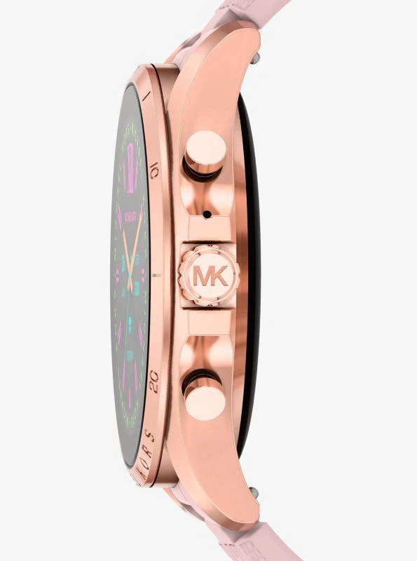 Michael Kors Gen 6 Bradshaw Rose Gold-Tone and Logo Silicone Smartwatch 2