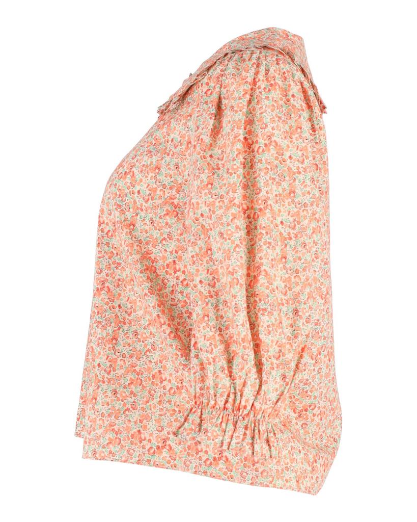 Rixo Rixo Nika Peter Pan Collar Blouse in Floral Print Cotton