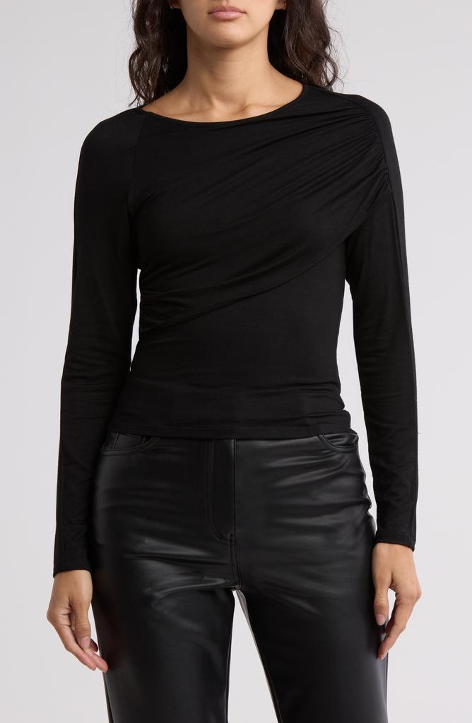 19 Cooper Overlap Panel Long Sleeve Crop Top