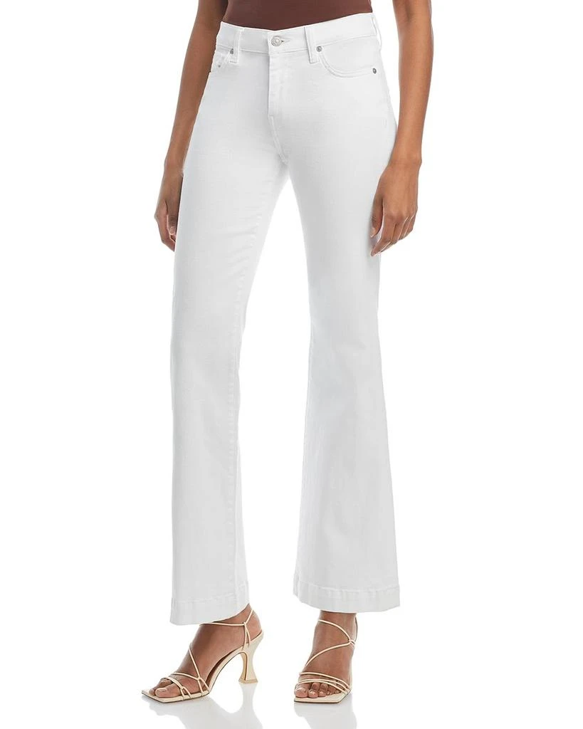 7 For All Mankind Slim Illusion Dojo High Rise Wide Leg Jeans in Luxe White 1