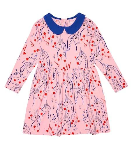 Mini Rodini Unicorn printed cotton-blend dress 1