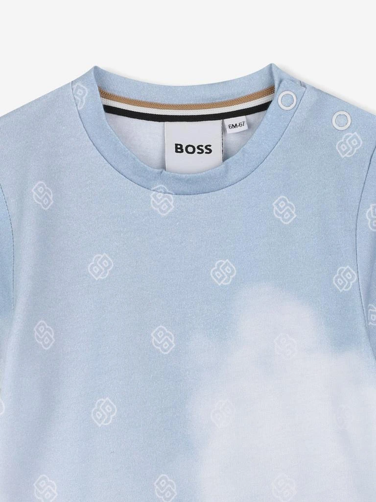 Hugo Boss BOSS Baby Boys Cloud Print T-Shirt in Blue 3