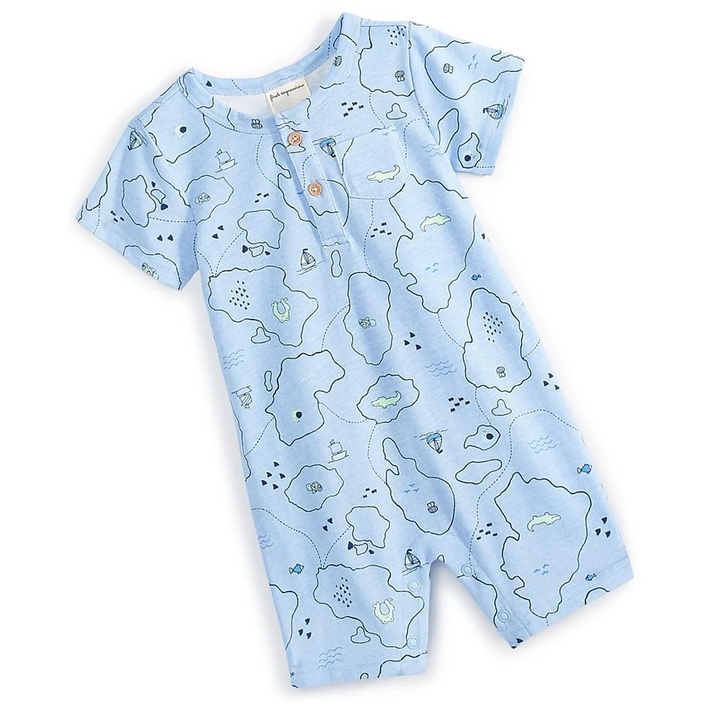 First Impressions Baby Boys Maps-Print Sunsuit, Created for Macy's 1