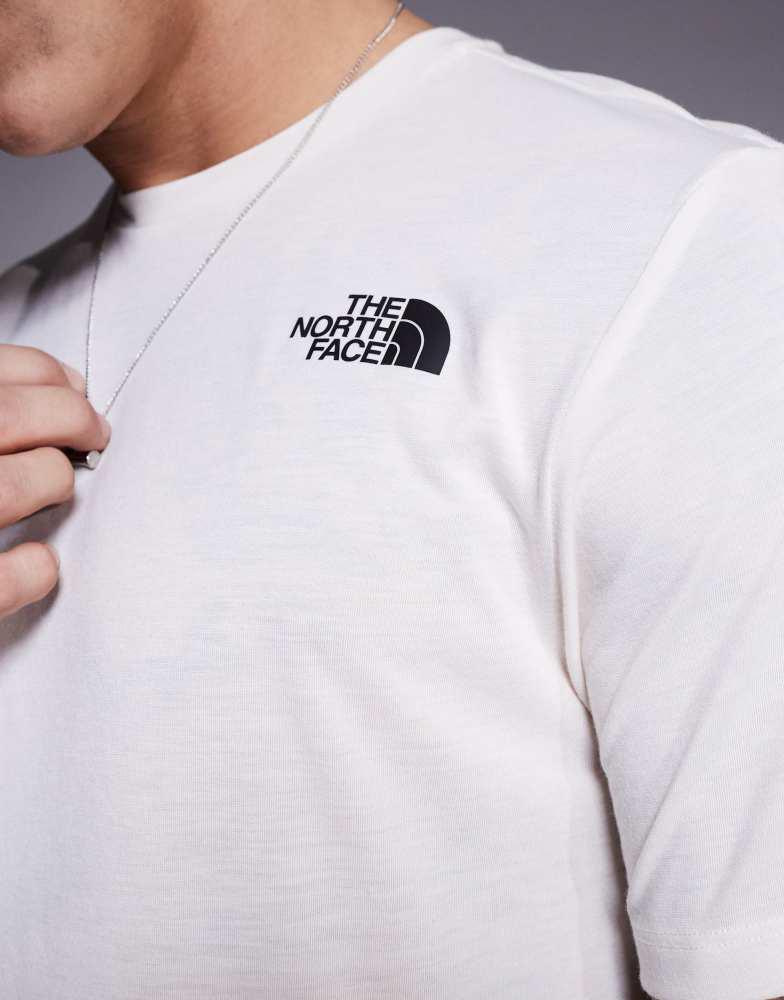The North Face The North Face Foundation mountain backprint t-shirt in off white