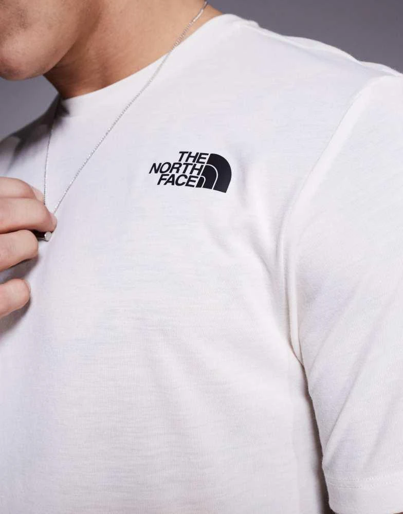 The North Face The North Face Foundation mountain backprint t-shirt in off white 2