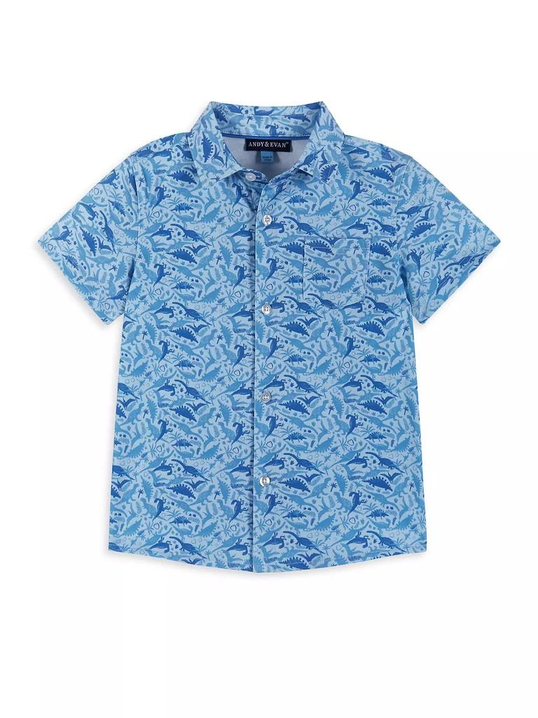 Andy & Evan Little Boy's & Boy's Dinosaur Short-Sleeve Shirt 1