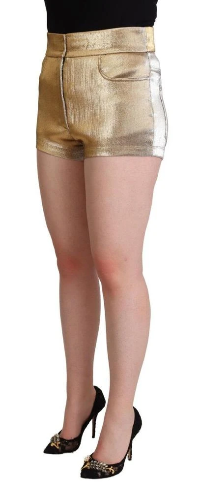 Dolce 
Gabbana Metallic Cotton Mid Waist Hot Pants Women
s Shorts 2