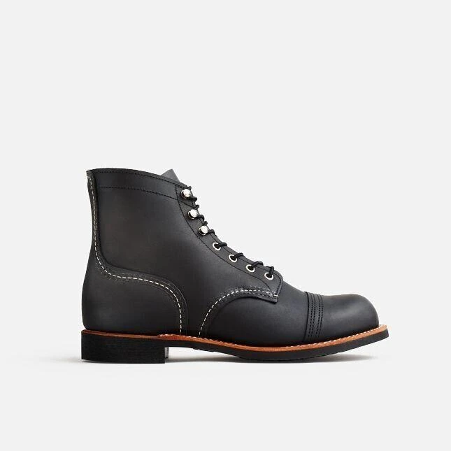 Red Wing Red Wing Iron Ranger 8084 Men
s Black Leather Toe Cap Comfort 6-Inch Ankle Boots 2