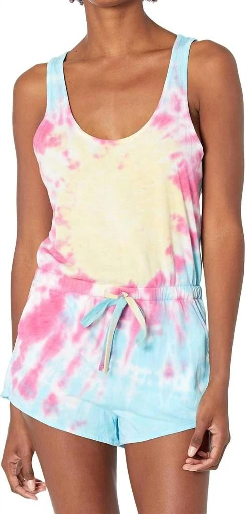 Spiritual Gangster Tie Dye Perfect Lounge Romper In Sunburst 1