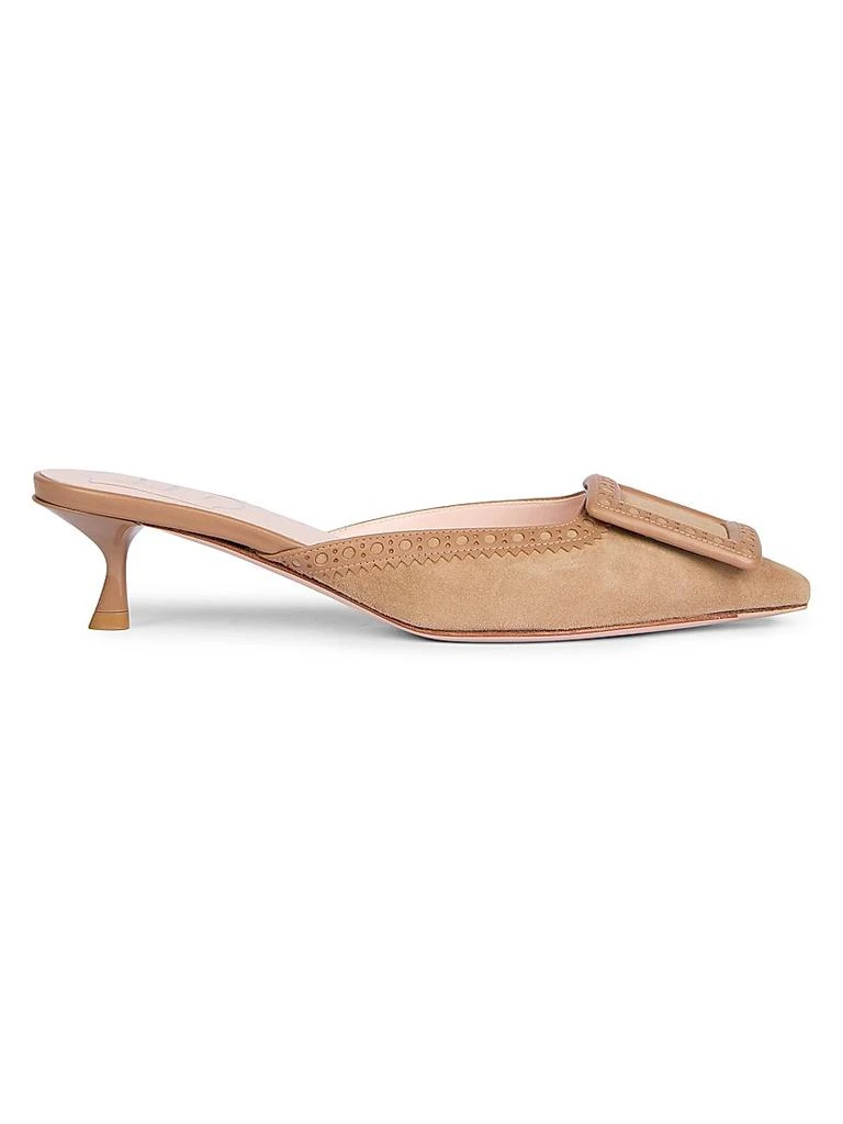 Roger Vivier I Love Vivier 45MM Suede Mules 1