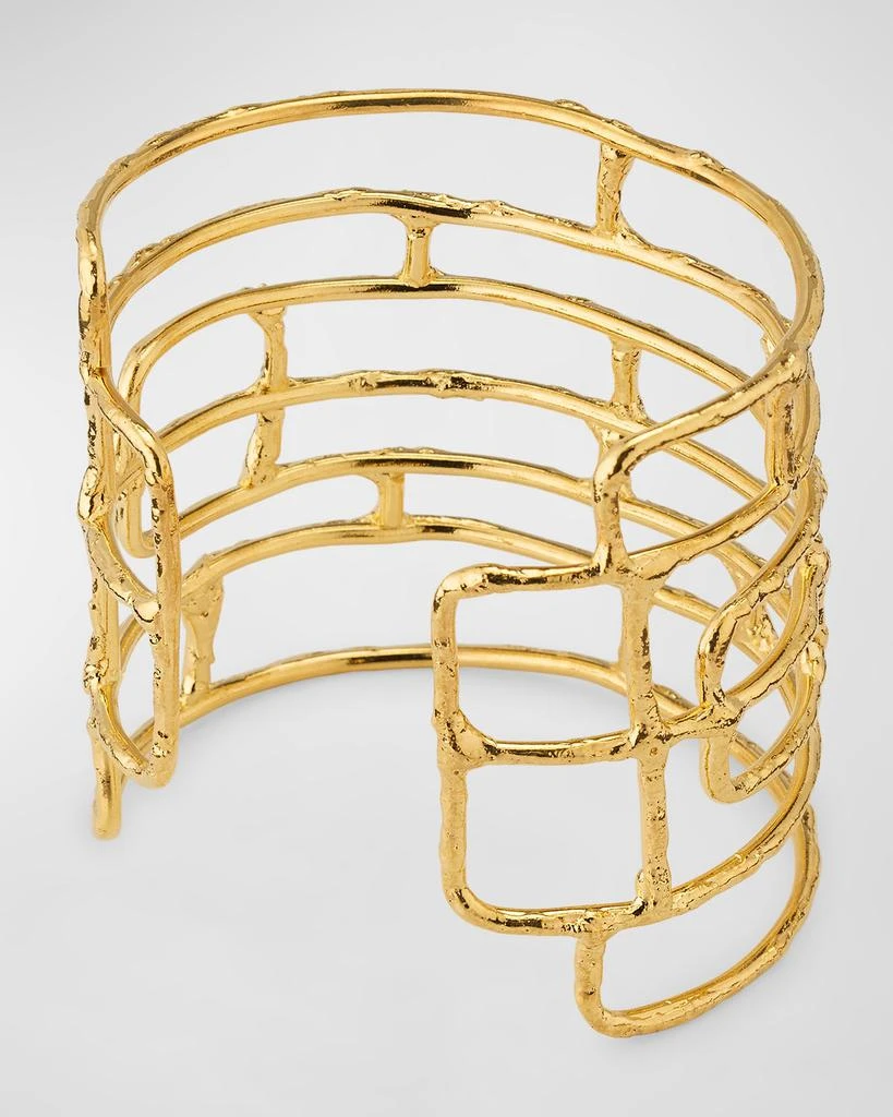Devon Leigh Gold-Plated Open Bars Cuff Bracelet 4