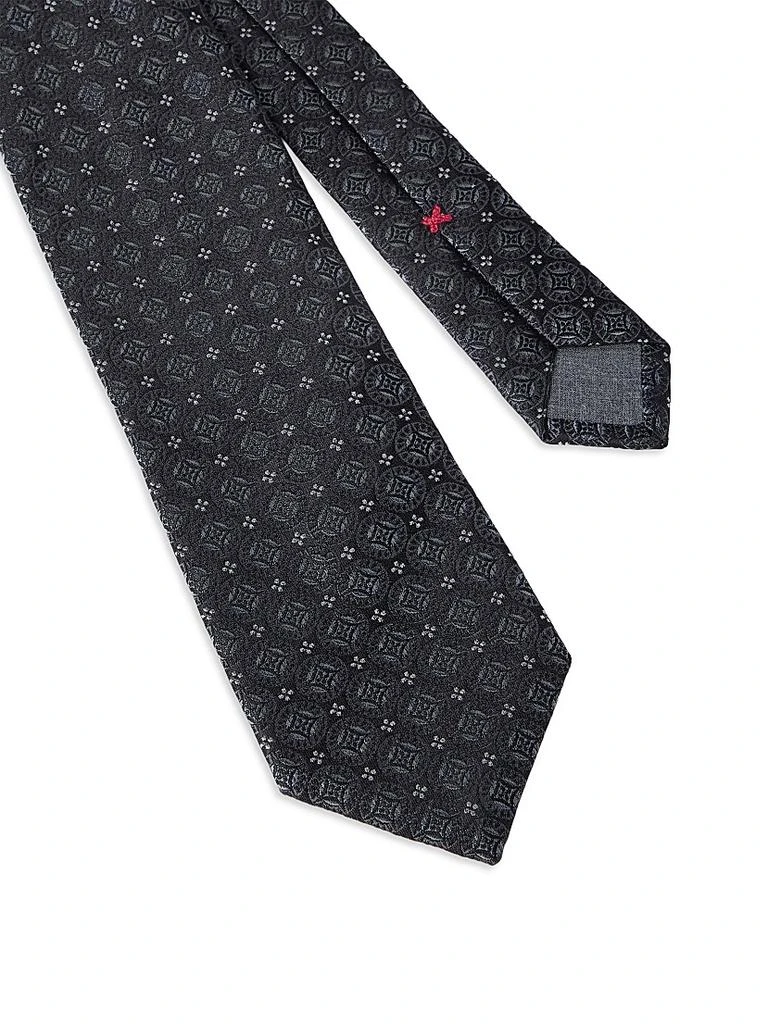 Brunello Cucinelli Geometric Patterned Silk Tie 3