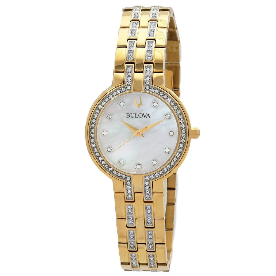 Bulova Crystal Quartz Diamond Silver Dial Ladies Watch 98X138 1