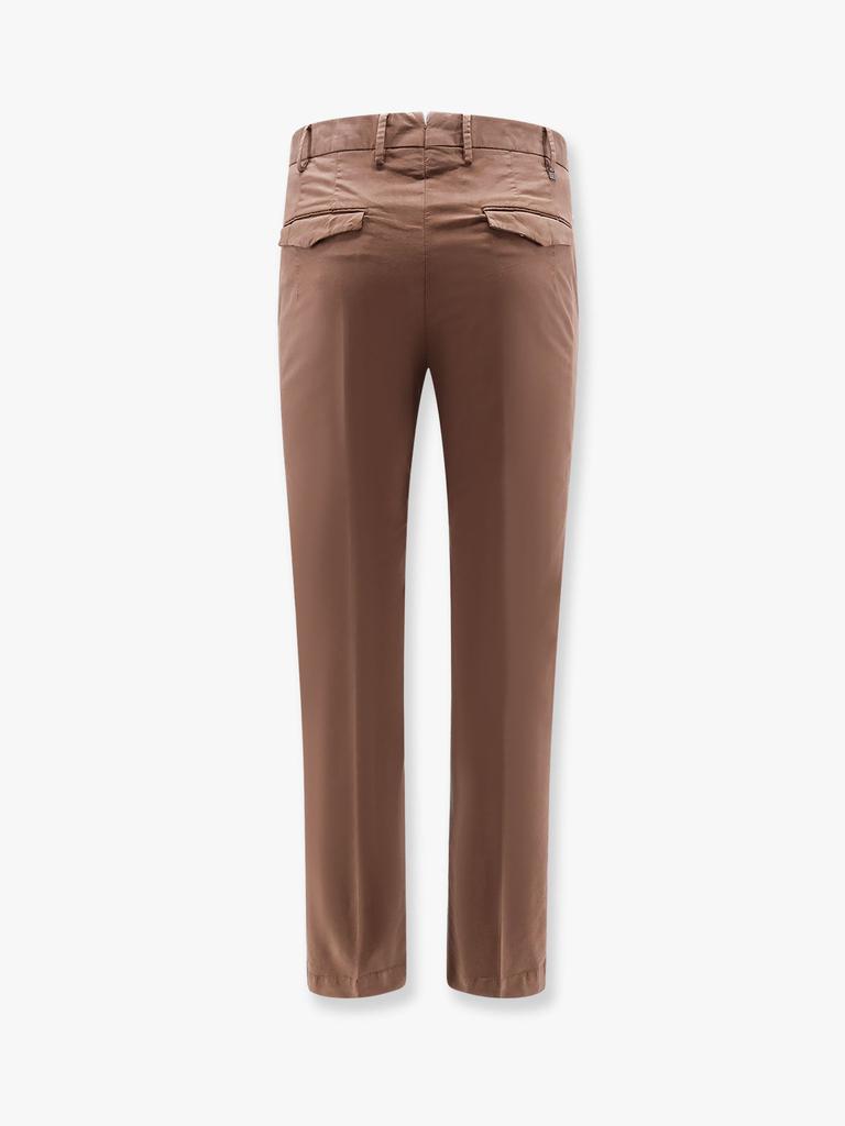 PT TORINO Stretch cotton trouser with logo metal charm