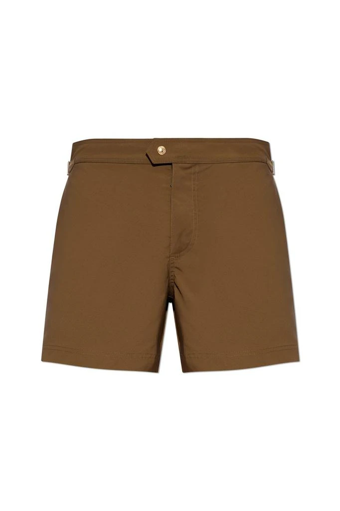 Tom Ford Tom Ford Mid-Rise Side Buckled Swim Shorts 1