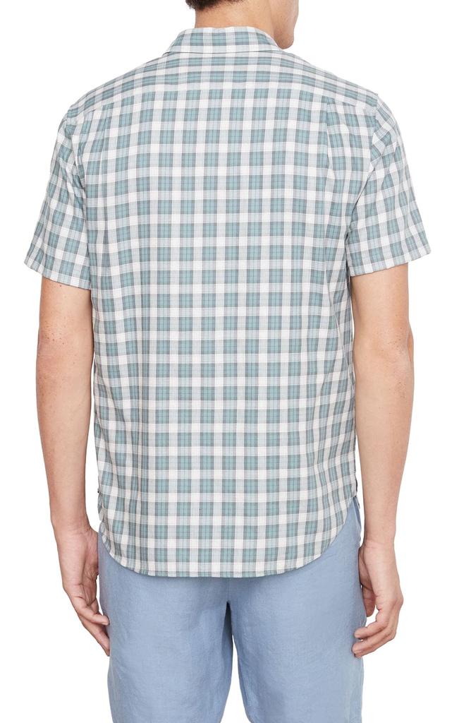 Vince Cannes Plaid Short Sleeve Button-Up Shirt