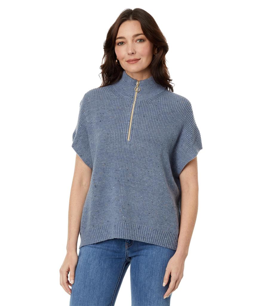 Elliott Lauren Over and Out 1/4 Zip Sleeveless Sweater