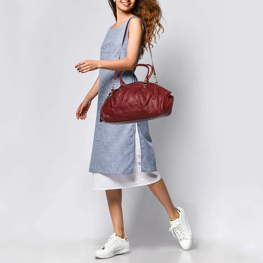 Gucci Gucci Brick Brown Guccissima Leather Medium Sukey Boston Bag 2