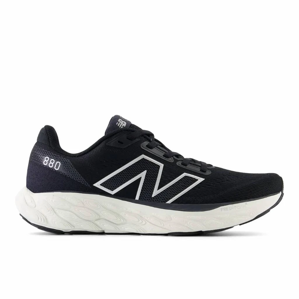 New Balance Women's 880 V14 - B - K14 Running Shoe In Black With Sea Salt And Silver Metallic 2