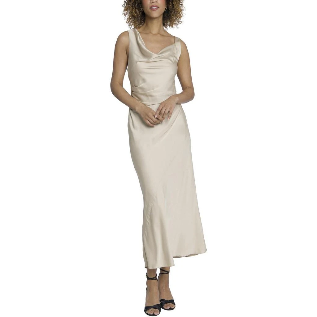 Maggy London Womens Maxi Scoop Neck Sheath Dress 1