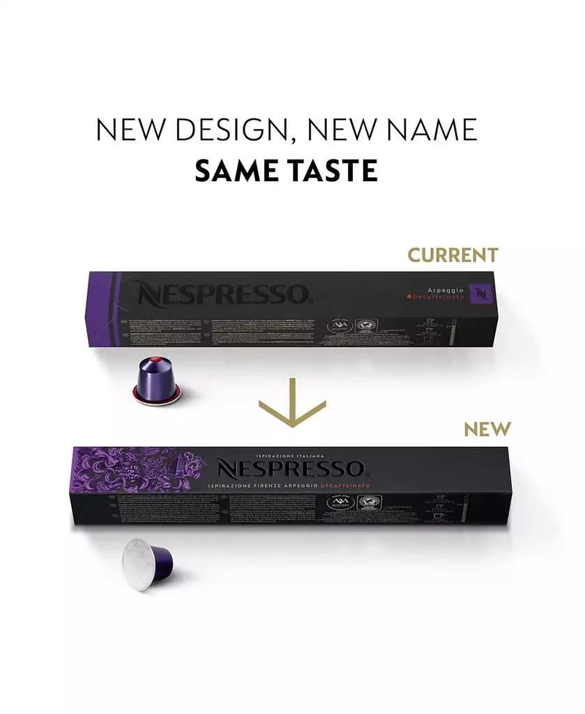 Nespresso Capsules OriginalLine,  Ispirazione Firenze Decaffeinato Arpeggio, Dark Roast Espresso Coffee, 50-Count Espresso Pods, Brews 1.35-oz. 2