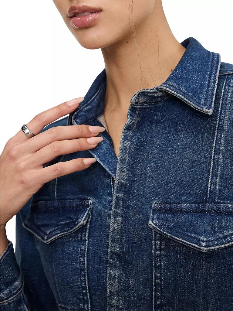 Good American Fit For Success Denim Midi-Dress 4