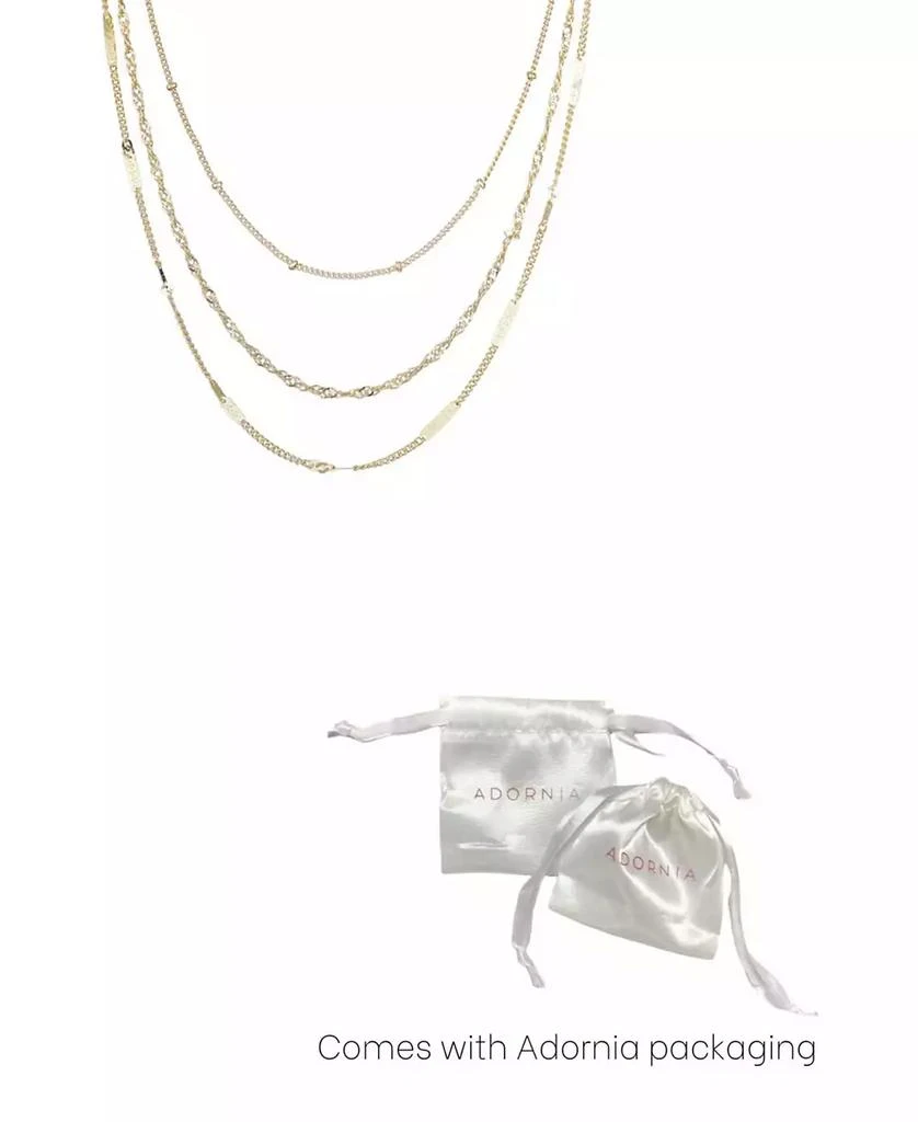 ADORNIA Gold 3-Chain Necklace Set 2