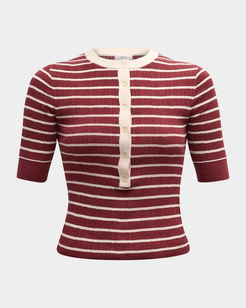 A.L.C. Fisher Pleated Button-Front Top 1