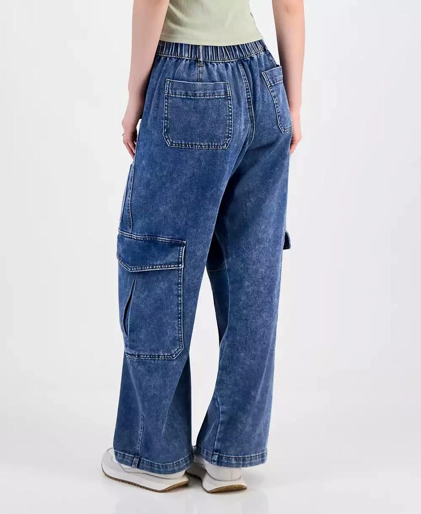 Vanilla Star Juniors' High-Rise Wide-Leg Cargo Pants 4