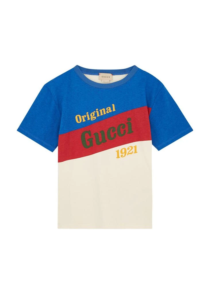 Gucci KIDS Panelled logo cotton T-shirt Baby Clothing BeyondStyle