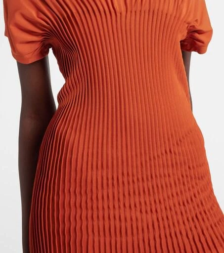 toteme orange dress Toteme Knife-pleated jersey Maxi Dress