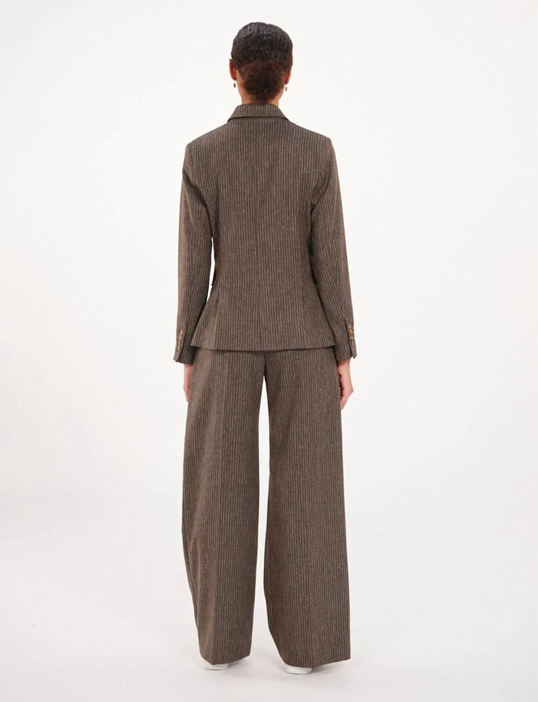 INES DE LA FRESSANGE Maurice brown wool blazer 4