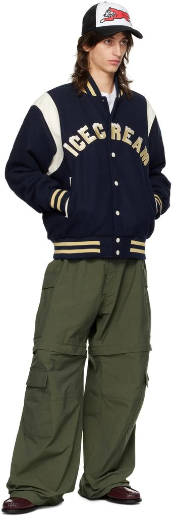 Icecream Navy Drippy Varsity Bomber Jacket 4