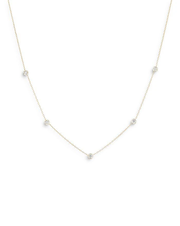Adina Reyter 14K Yellow Gold Diamond Station Necklace, 16" 1