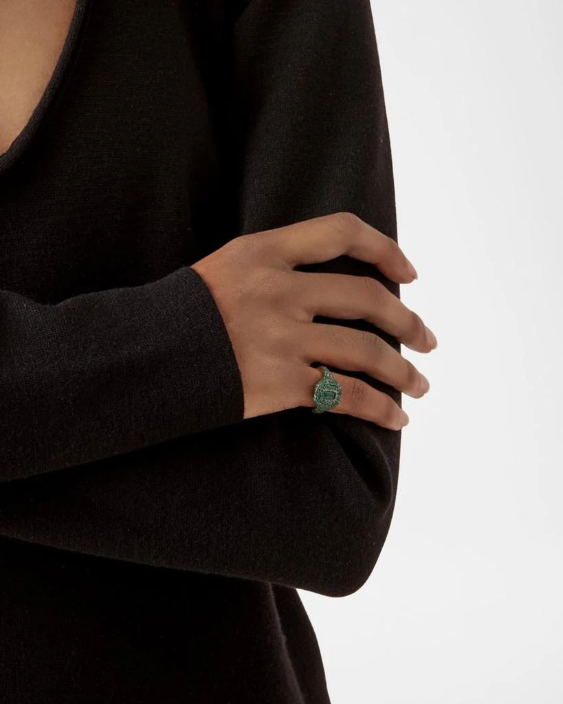 SHAY Pave Emerald Pinky Ring 2