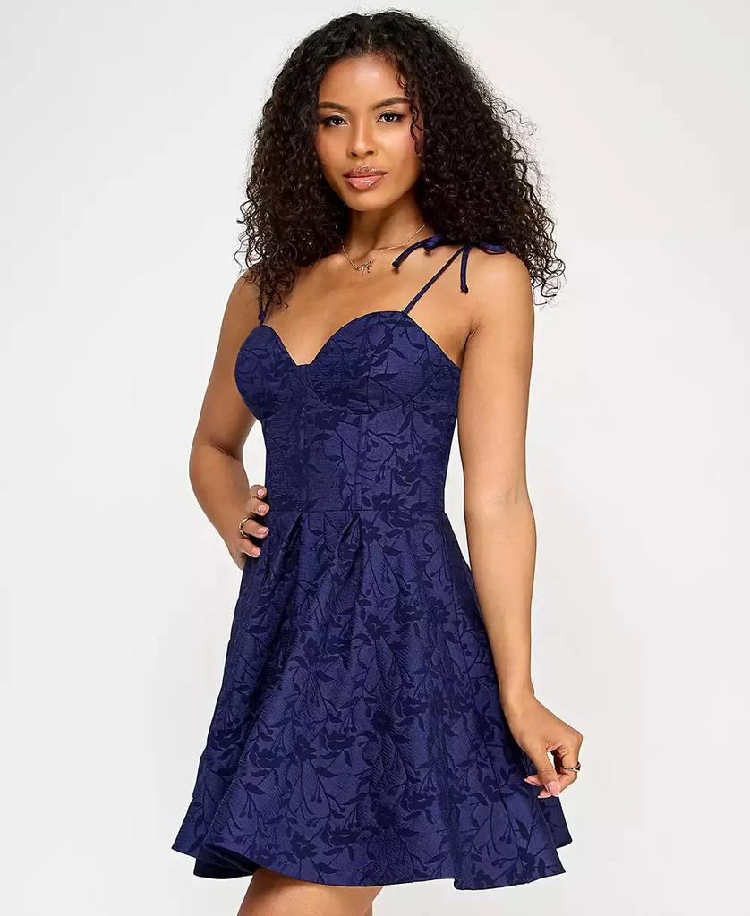 KATIA RAE Juniors' Jacquard Strappy Fit & Flare Dress 2