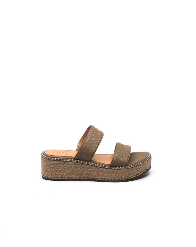 Frye Women's Joy Woodstock 2 Band Platform Slide In Clay 2