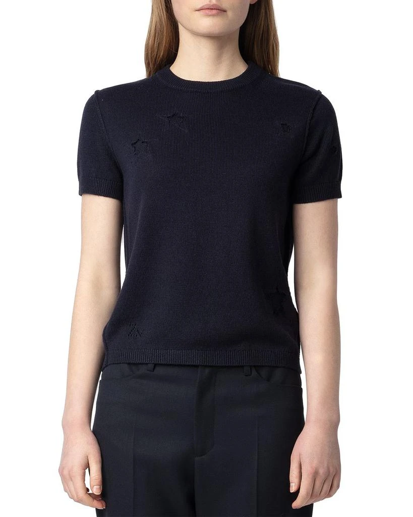 ZADIG & VOLTAIRE Bully Seco Stars Silk and Cashmere Sweater 1