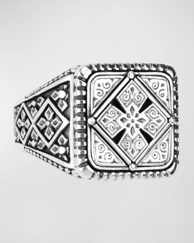Konstantino Men's Sterling Silver Classics Signet Ring, Size 10 1