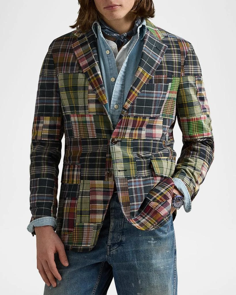 Ralph Lauren Men's Soft Tailored Patchwork Sport Coat 5