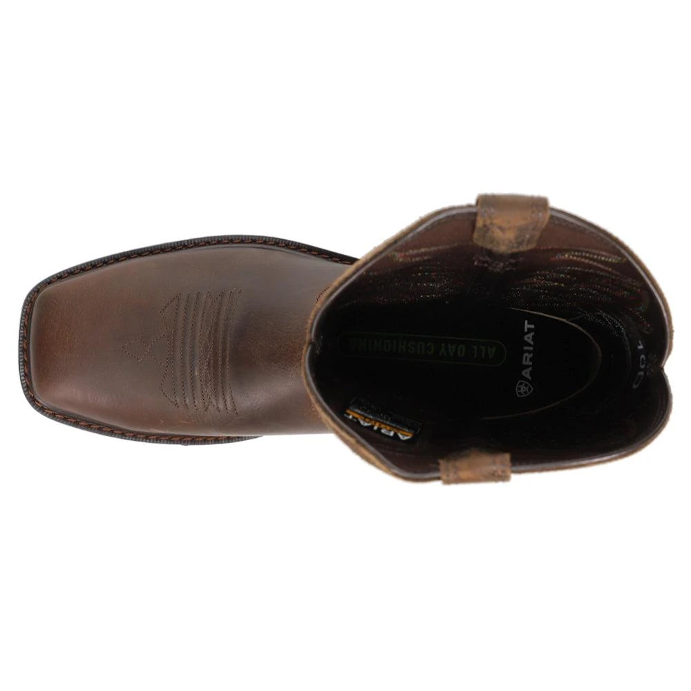 Ariat Groundbreaker Tooled-Inlay Steel Toe Pull On Work Boots 4