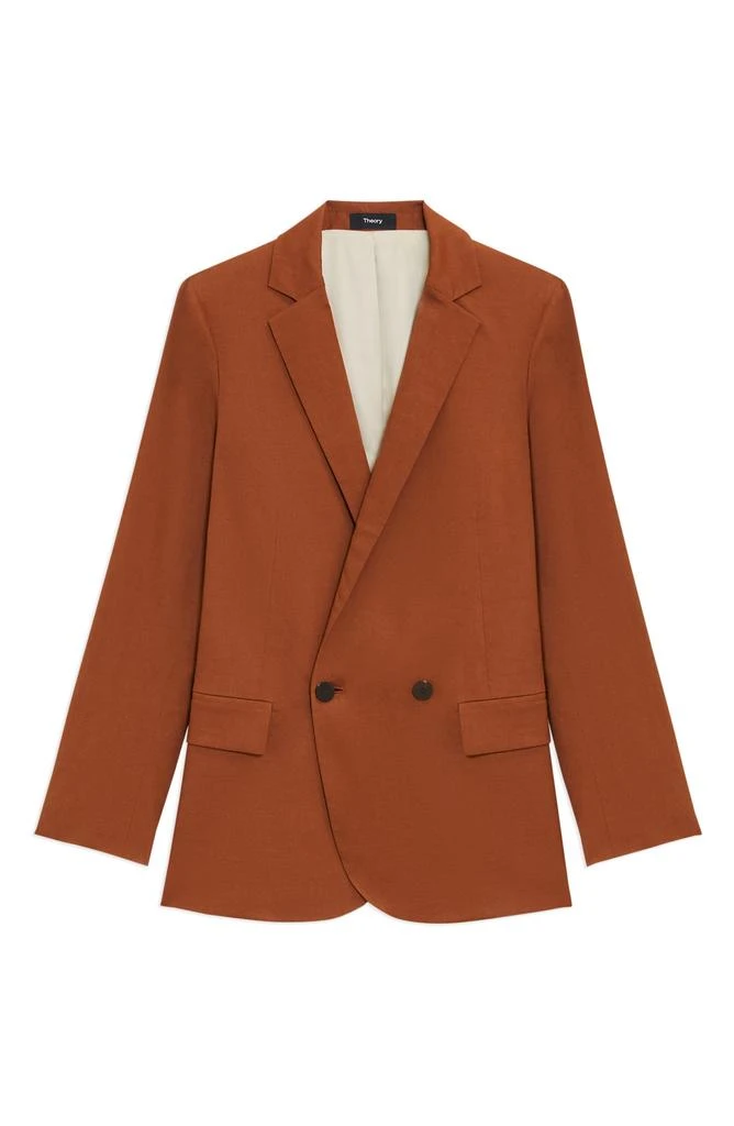 Theory Double Breasted Linen Blend Jacket 5