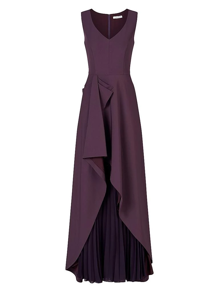 Aster Draped Flare Gown  On Sale Now with Up to 71% Off | Discover  Exclusive Deals & Savings at BeyondStyle  Authentic Kay Unger fit & flare |sleeveless|solid|dresses|v-neck|women's  apparel|floor-length|Women's|modern|women's with Limited-Time Discounts,