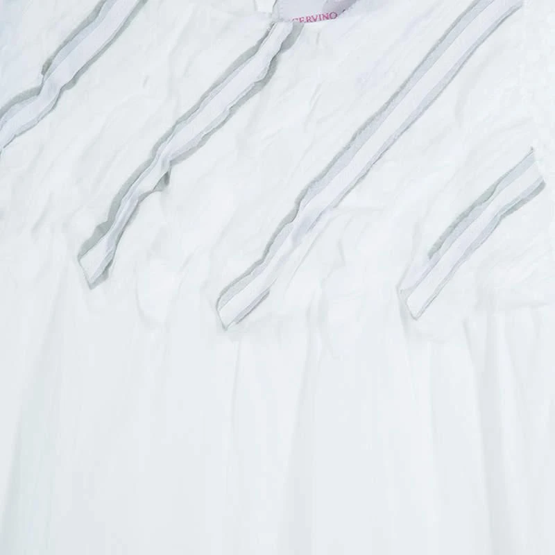 ERMANNO Scervino Street Girls White Bodice Detail Sleeveless Dress 6 Yrs 8