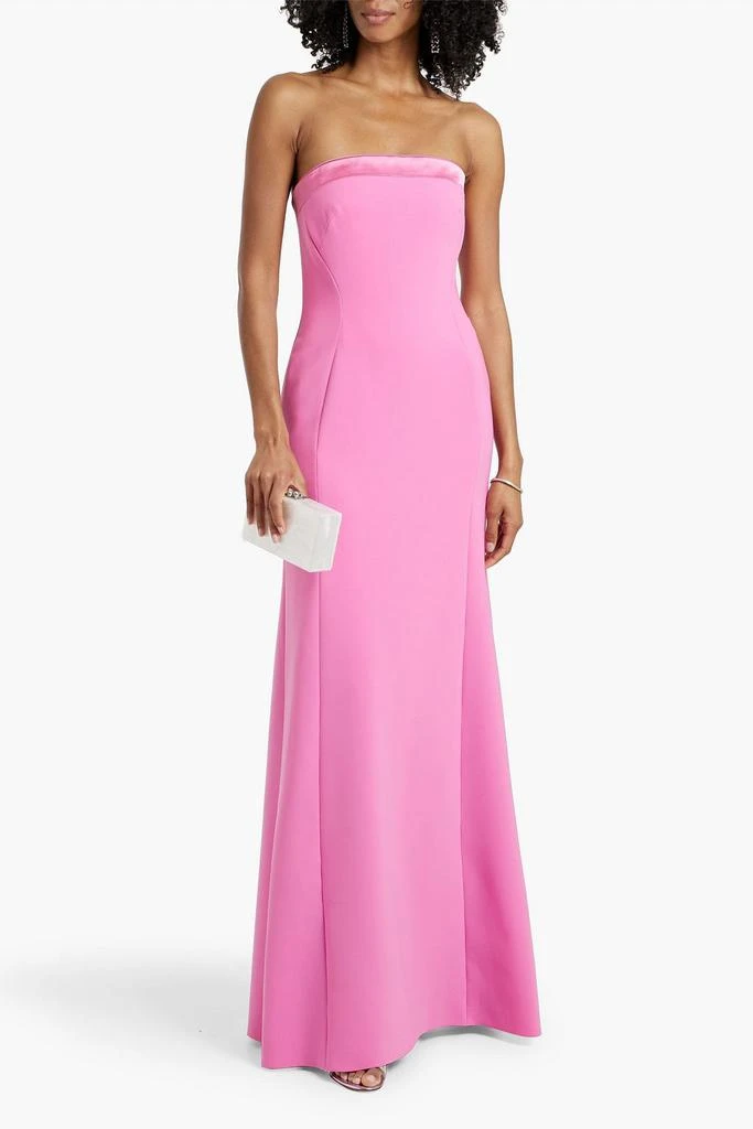 Jenny Packham Circe satin-trimmed strapless crepe gown 2
