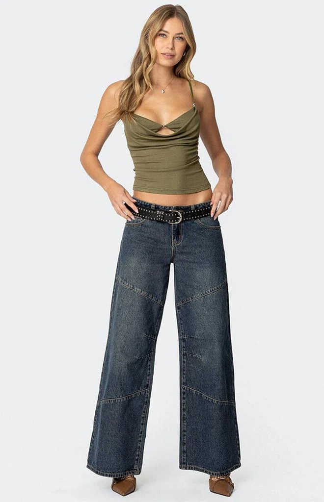 Edikted Layered Bra Cowl Neck Top 5