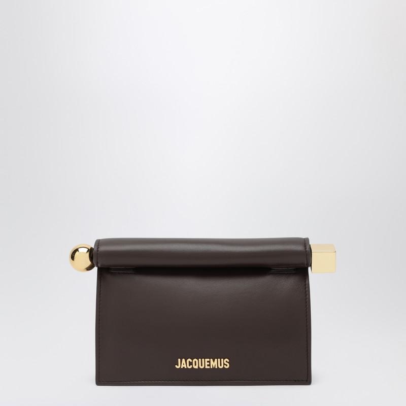 Shop Jacquemus Logo Plaque Neck Strapped Wallet on Sale at