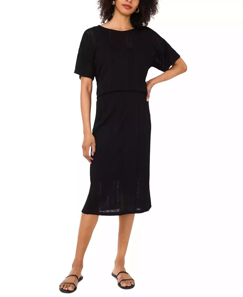 Vince Camuto Women's Pull-On Side-Slit Midi Skirt 2