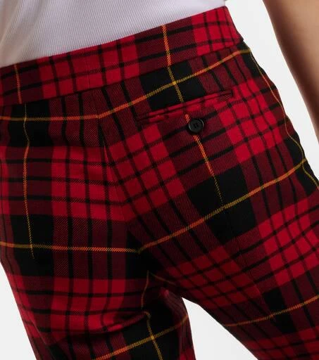 Alexander McQueen Tartan wool flared pants 6