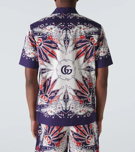 Gucci Gucci Bandana cotton bowling shirt 4